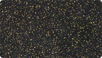 Colour sample of WARCO Light yellow speckled for 2-colour surfaces made of black SBR rubber granules with a 10% yellow EPDM admixture.